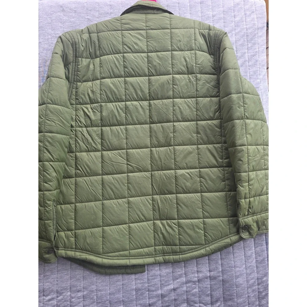 865 St Johns Bay Outdoor Quilted Puffer Shirt Jacket Olive Green Medium - Picture 6 of 6